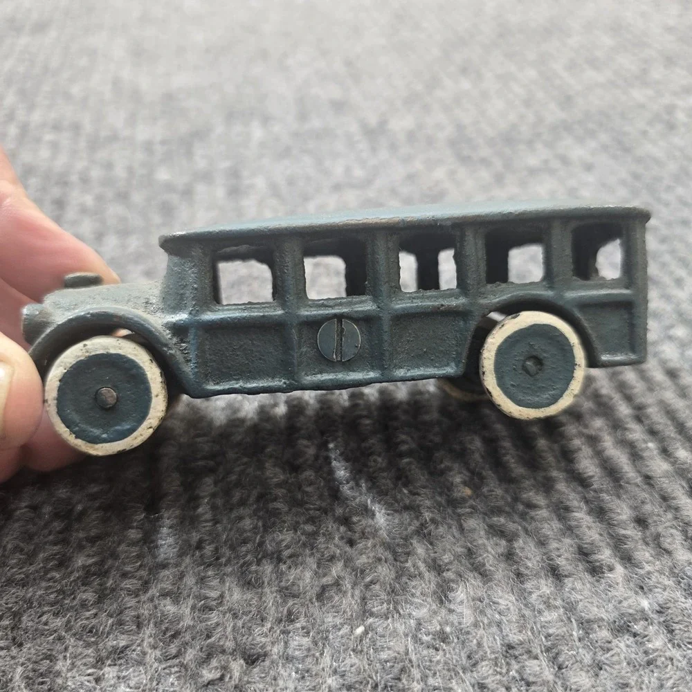 1930's A C Williams Toy Cast Iron Limousine Car Cab Blue 4.5